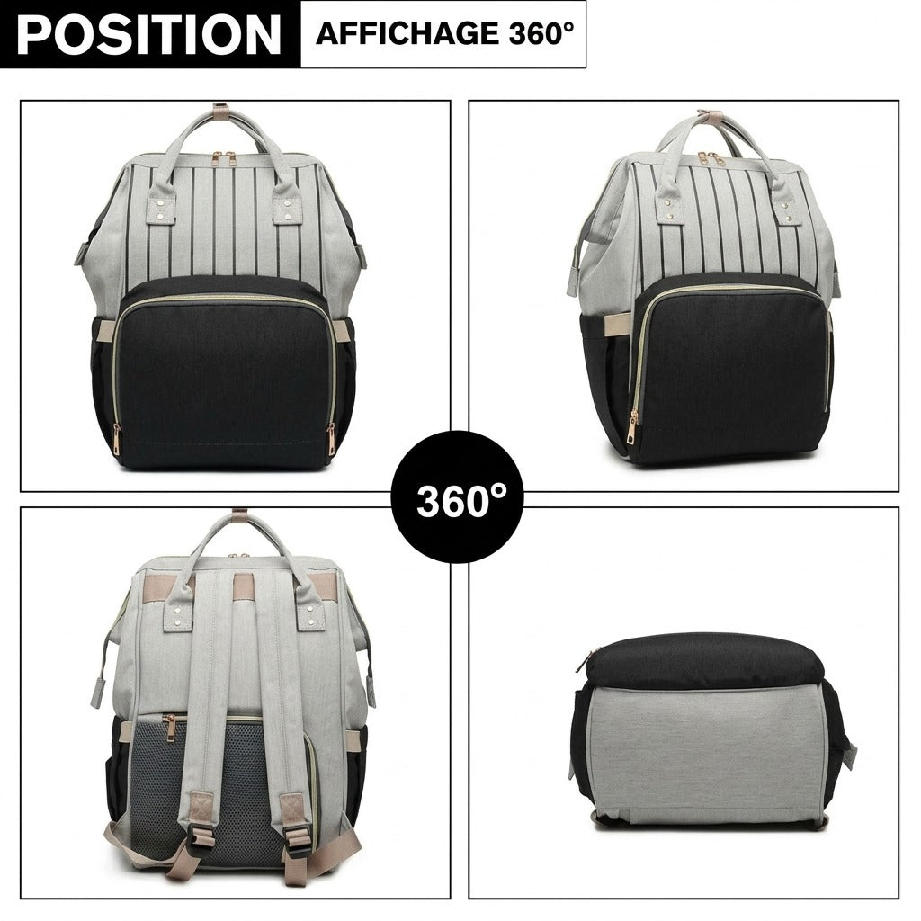 Sac à dos à langer parents — Multifonction nomades spacieux – Maison Lunö (photo 2)