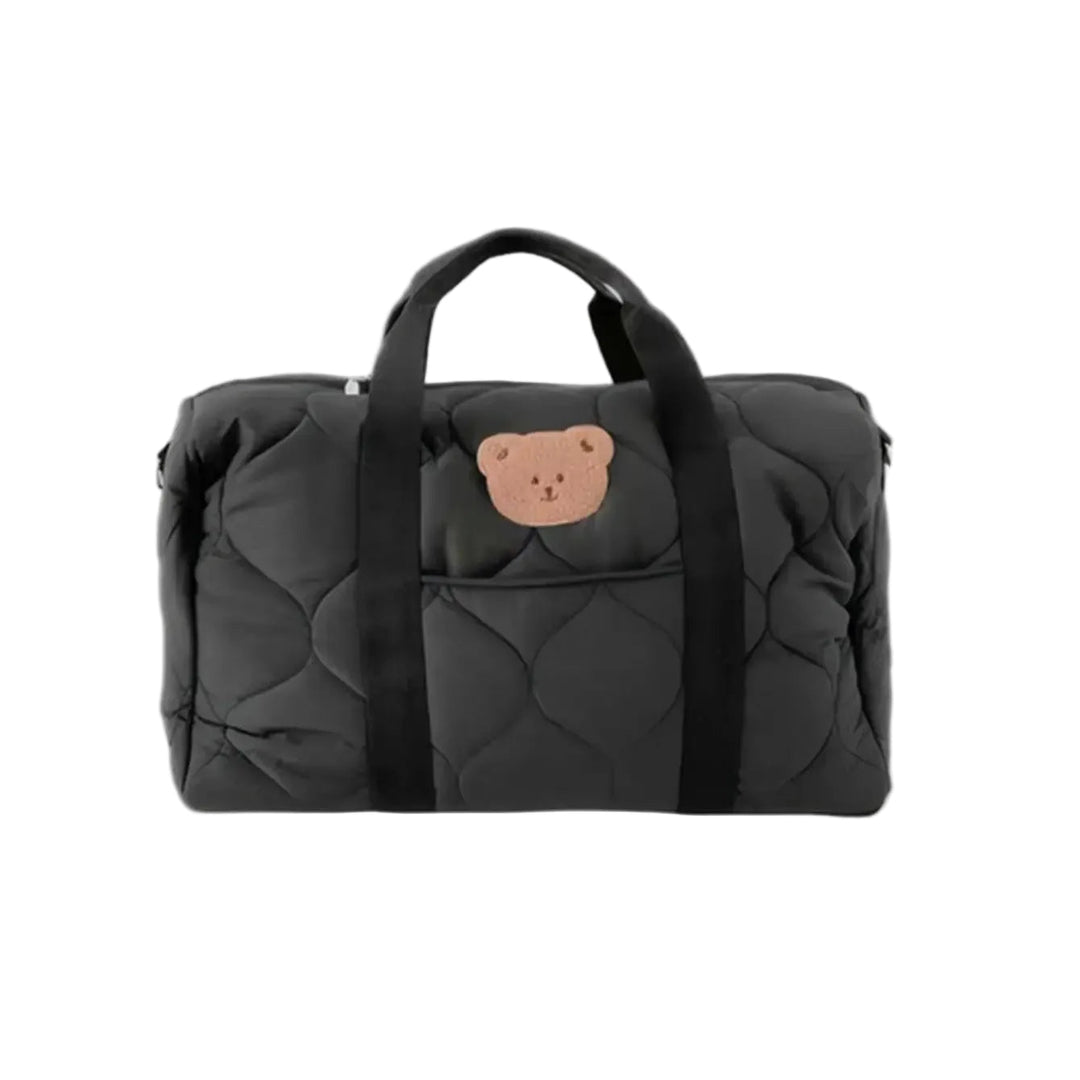 Sac à langer cabas Maison Lunö, coloris noir, dimensions 48 × 24 × 28 cm