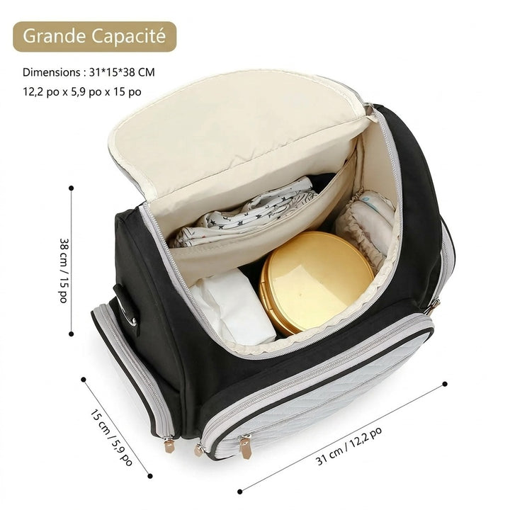 Sac à dos à langer femme enceinte — Léger tendance grande capacité – Maison Lunö (photo 3)