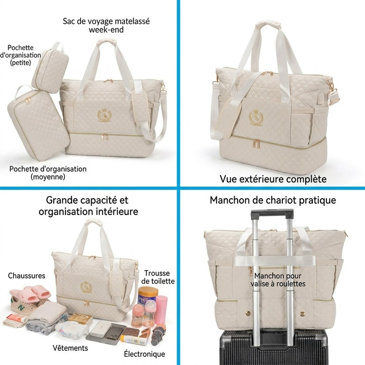 Sac à langer 3 pièces — Ensemble matelassé pour maman et bébé – Maison Lunö (photo 4)